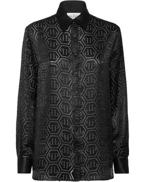 Philipp Plein Shirt Monogram - Zwart