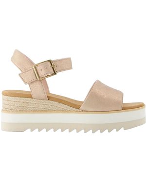 TOMS Darya Espadrille Wedge Sandalen - Metallic