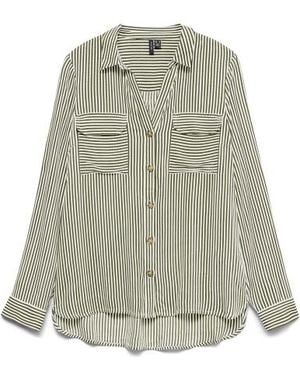Vero Moda Bumpy Gestreepte Blouse - Groen