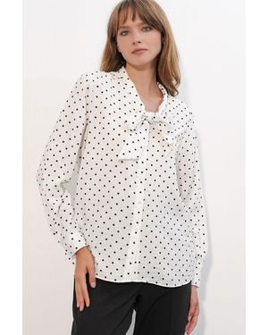 Bigdart Polka Dot Poplin Blouse - Wit