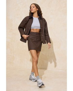 Trendyol Mi̇Lla Effen Kort Mini Kokerrok- Rok Rokken - Naturel