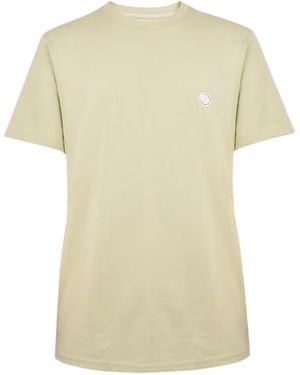 Pretty Green T-Shirt Met Logo Op De Borst En Ronde Hals (Pastelgroen) - Geel