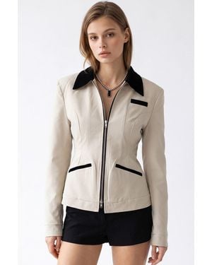 MixRay Cotton Blazer - Natural
