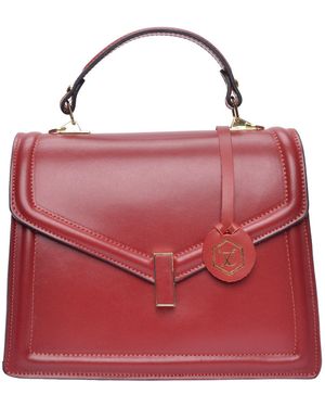 Luisa Vannini Rundleer Tas - Rood