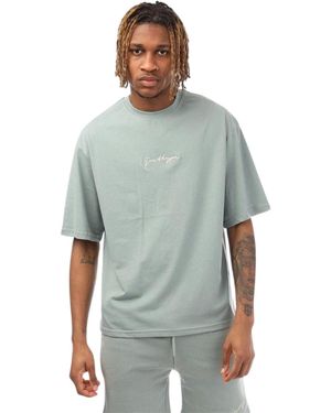 Hype Oversized T-Shirt Voor Met Kenmerkend Logo (Mos) - Grijs