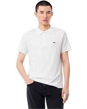 Lacoste Polohemd Met Korte Mouwen Van Pima-Katoen Voor - Wit