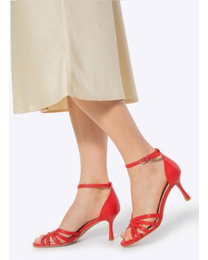 Wittchen Rode Leren Sandalen Met Hoge Hak - Wit
