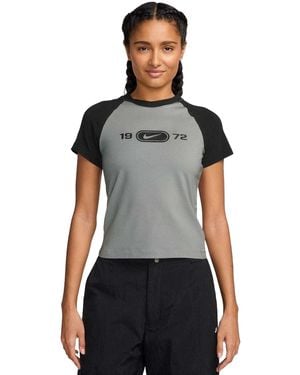 Nike Nsw-T-Shirt Voor (Licht Rookgrijs) - Zwart
