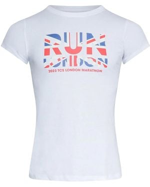 New Balance Hardloop-T-Shirt Voor – London Edition - Wit