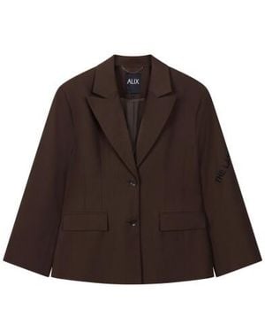 Alix The Label Ladies Woven Fitted Blazer Blazers 2608436835 - Bruin