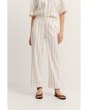Bugatti Damen Broek Met Plooi - Naturel