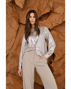 Maicazz Wi25.20.306 Ritah Blouse Sand Metal - Bruin