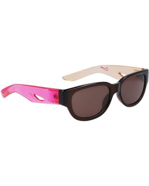 Nike Ii Plastic Rechthoekige Zonnebril (Aarde/Mauve) - Bruin