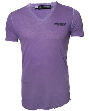 DSquared² V-Hals T-Shirt Met Logo - Paars