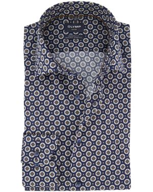 Olymp Business Overhemd Luxor Modern Fit Katoen - Blauw