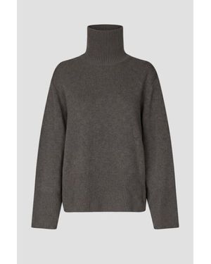 Second Female 59195 Alpha Knit T-Neck 8004 - Grijs