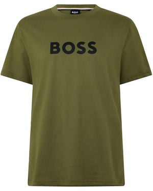 BOSS Hbw Logo T-Shirt (Salieblauw) - Groen