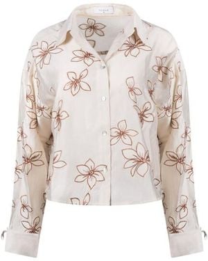 Nukus Bailey Blouse Flower Blouses Nkf02118 - Wit