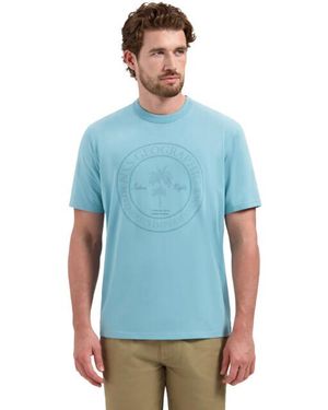 No Excess T-Shirt Crewneck Graphic Seablue - Blauw
