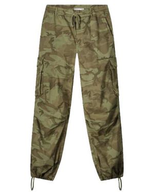Summum 4S2742-12021 Loose Cargo Pant Camou Stretch - Groen