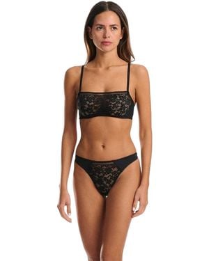 Wolford Rechte String Met Kant Voor - Zwart