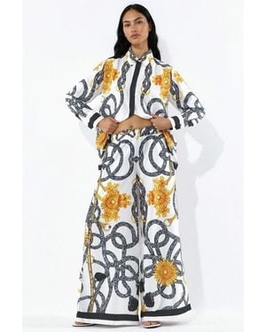 Msn-Collection Cotton Viscose Two-Piece Coord - White
