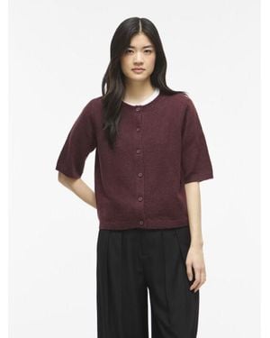 Vila Viliga 2/4 O-Neck Knit Cardigan N - Paars
