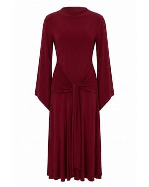 Trendyol Mi̇Lla Bordeaux Effen Maxi Lang A-Lijn Jurken - Rood