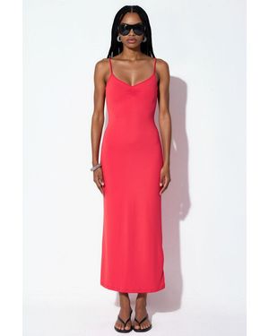 Busem Mouwloze Midi-Slipdress - Rood