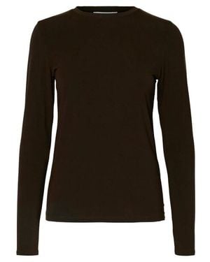 SELECTED Top Lange Mouw 16094343 - Bruin