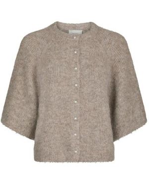 Neo Noir Amaya Fluffy Knit Cardigan 167529 976 Melange - Grijs