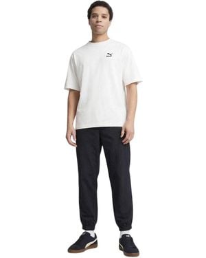 PUMA Ess Joggingbroek (Marine) - Wit