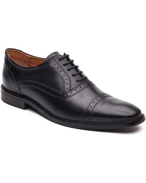 Base London Ascot Oxford Leather Shoes - Black
