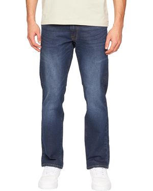 Crosshatch Cadman Straight Jeans (Dark Wash) - Blue