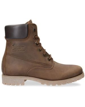 Panama Jack 03 Ladies Boots Waterproof Leather Lace Up Hiking Ankle Chukka Nappa Leather - Brown