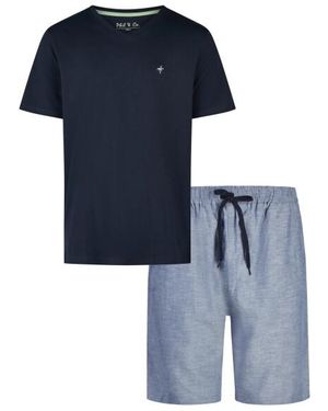 Phil & Co. Berlin Shortama Korte Pyjama Set Blauw