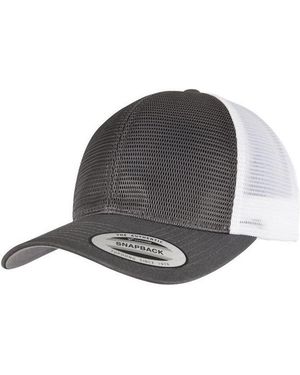 Flexfit 360 Tweekleurige Omnimesh Cap /Wit) - Grijs