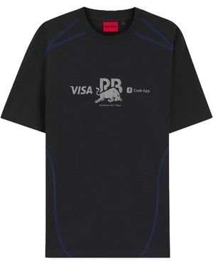 HUGO Volwassen Crew Neck Korte Mouwen Wedstrijd T-Shirt - Zwart