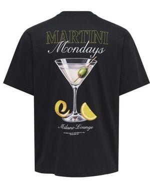 Only & Sons Onsfred Life Rlx Ss Print Tee Noos - Zwart