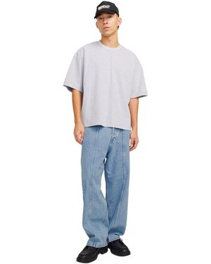Jack & Jones Jack And Jones Herenjeans Van Denim Met Een Relaxte Pasvorm En Wijde Pijpen (Blauwe Denim)