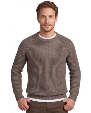 Barbour Trui Ronde Hals Lamswol - Grijs