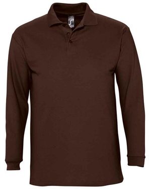 Sol's Volwassen Uniseks Winter Ii Poloshirt Met Lange Mouwen (Chocolade) - Bruin