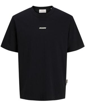 Jack & Jones Jcoclub Back Script Tee Ss Crew Neck Sn - Zwart