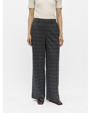 Object Objlisa Wide Pant Aop Noos - Zwart