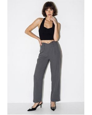 Bianco Lucci Straight-Leg Trousers - Blue