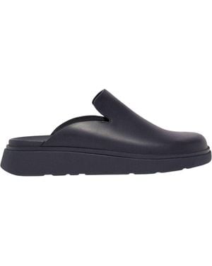 Fitflop Fit Flop Leren Muiltjes (Marine) - Blauw