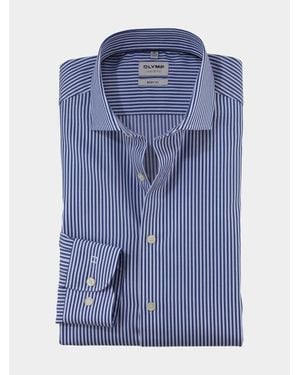 Olymp Business Hemd Lange Mouw Level Five 209774/19 - Blauw