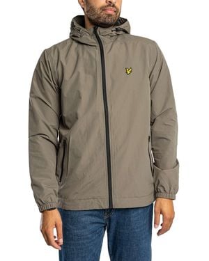 Lyle & Scott Contrast Zip Through Hooded Jacket - Grey