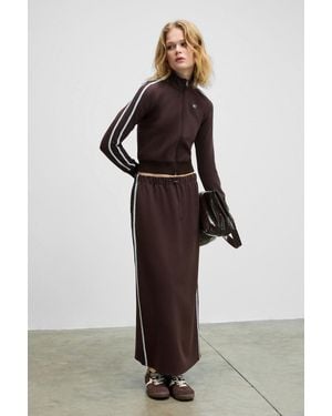 Grimelange Panelled Mid Waist Maxi Skirt - Brown