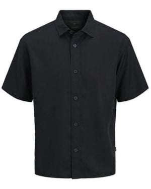 Jack & Jones Jprblaskye Tencel Ss Shirt - Zwart